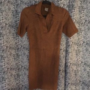 suede t-shirt dress